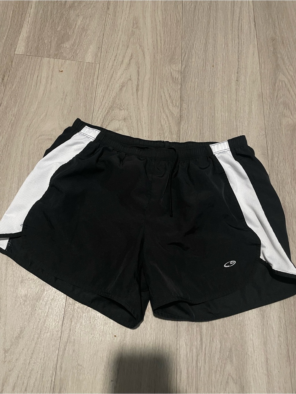 C9 by Champion Black Athletic Shorts with White Panels
